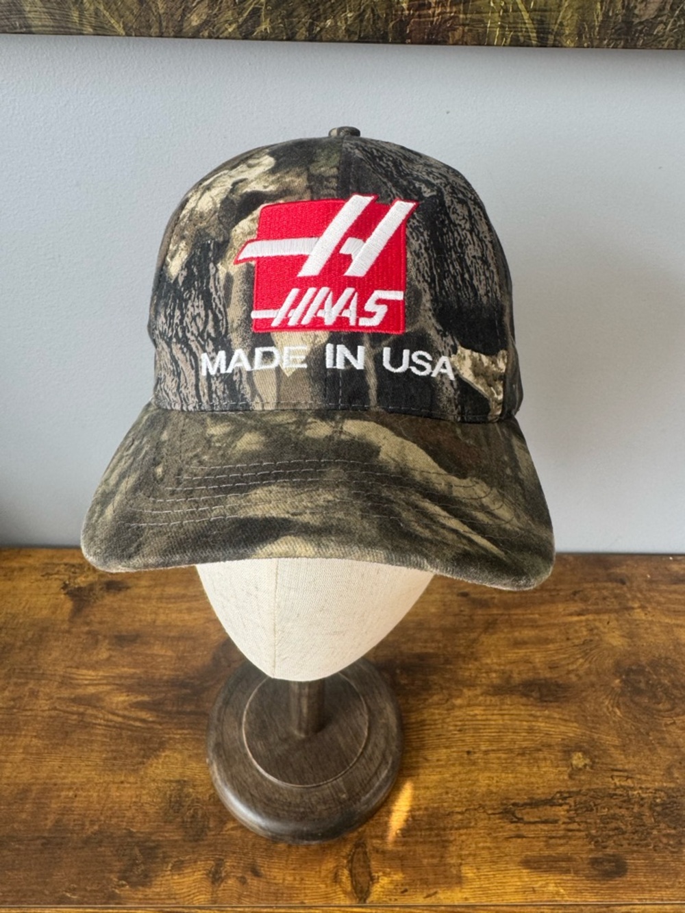 Haas Automation Camo Hat USA Flag Strapback Graffiti Racing CNC Cap
